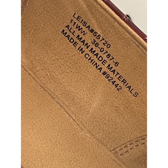 Comfortview Leisa Women 11 WIDE Faux Crocodile Leather Elastic Gore SlipOn Flat - Picture 10 of 11